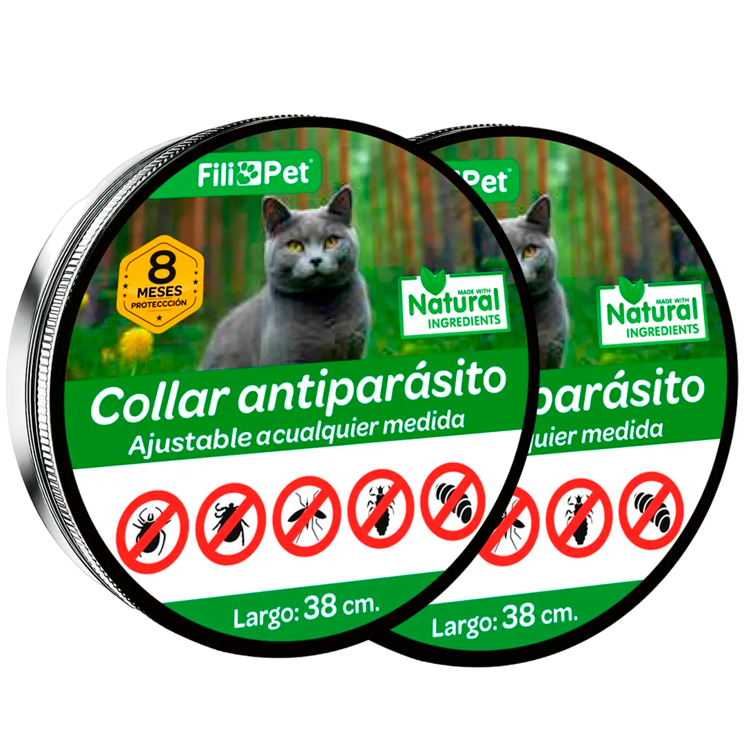 Collar Antiparásito Gato (Pack 2 unidades)