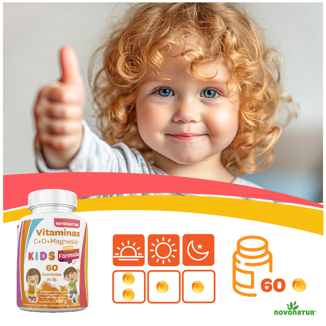 Vitamina C + D + Magnesio en gominolas