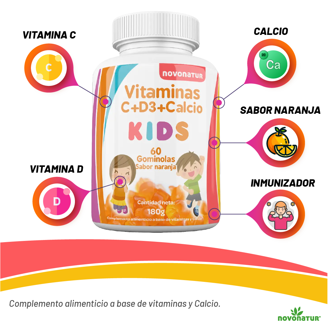 Vitamina C+D+Calcio en gominolas