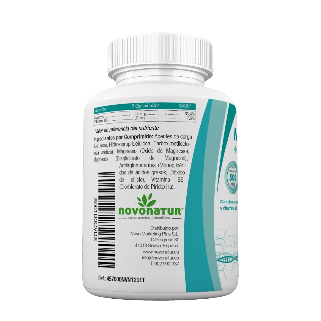 Magnesio + Vitamina B6 Novanatur | 120 comprimidos (2 meses)