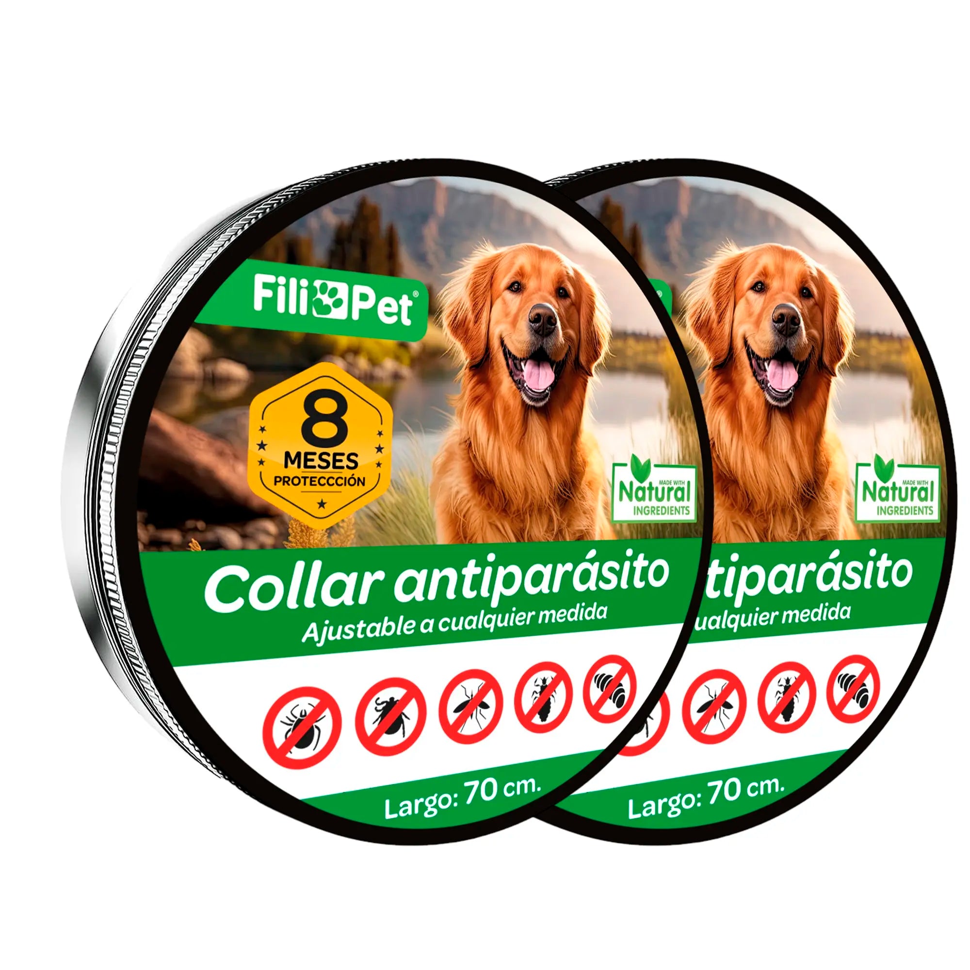 Collar Antiparásito Perro (Pack 2 unidades)