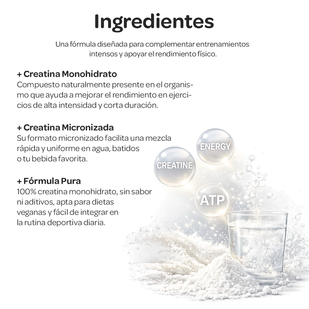 Creatina 100% Monohidrato 500grs.