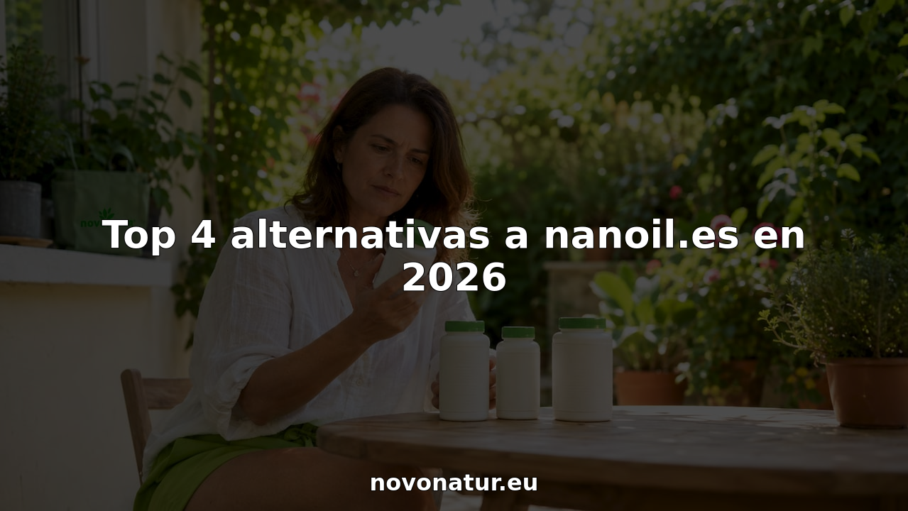 Mujer examinando frascos de suplementos naturales