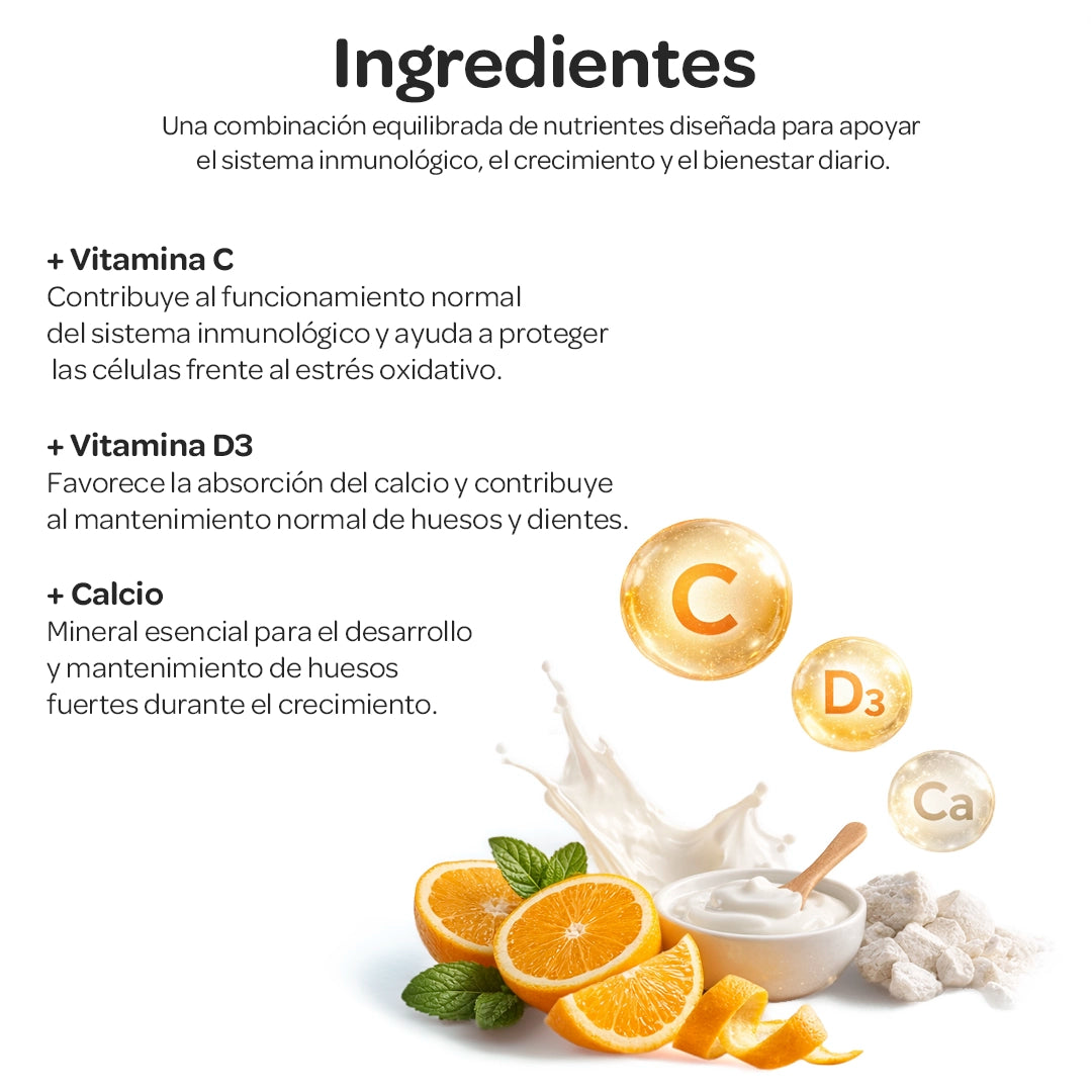 Vitamina C + D + Magnesio en gominolas