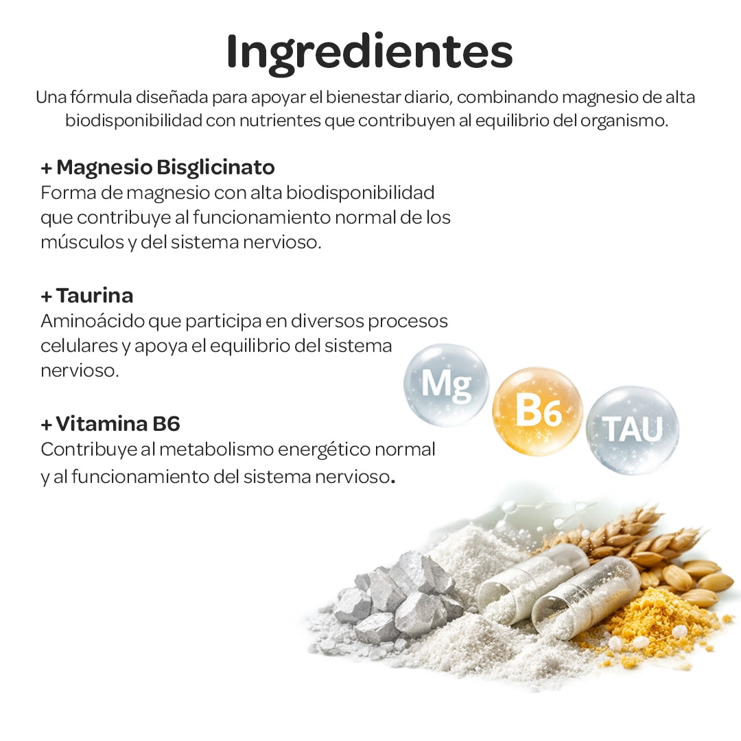 Bisglicinato de Magnesio con (Taurina + Vitamina B6)